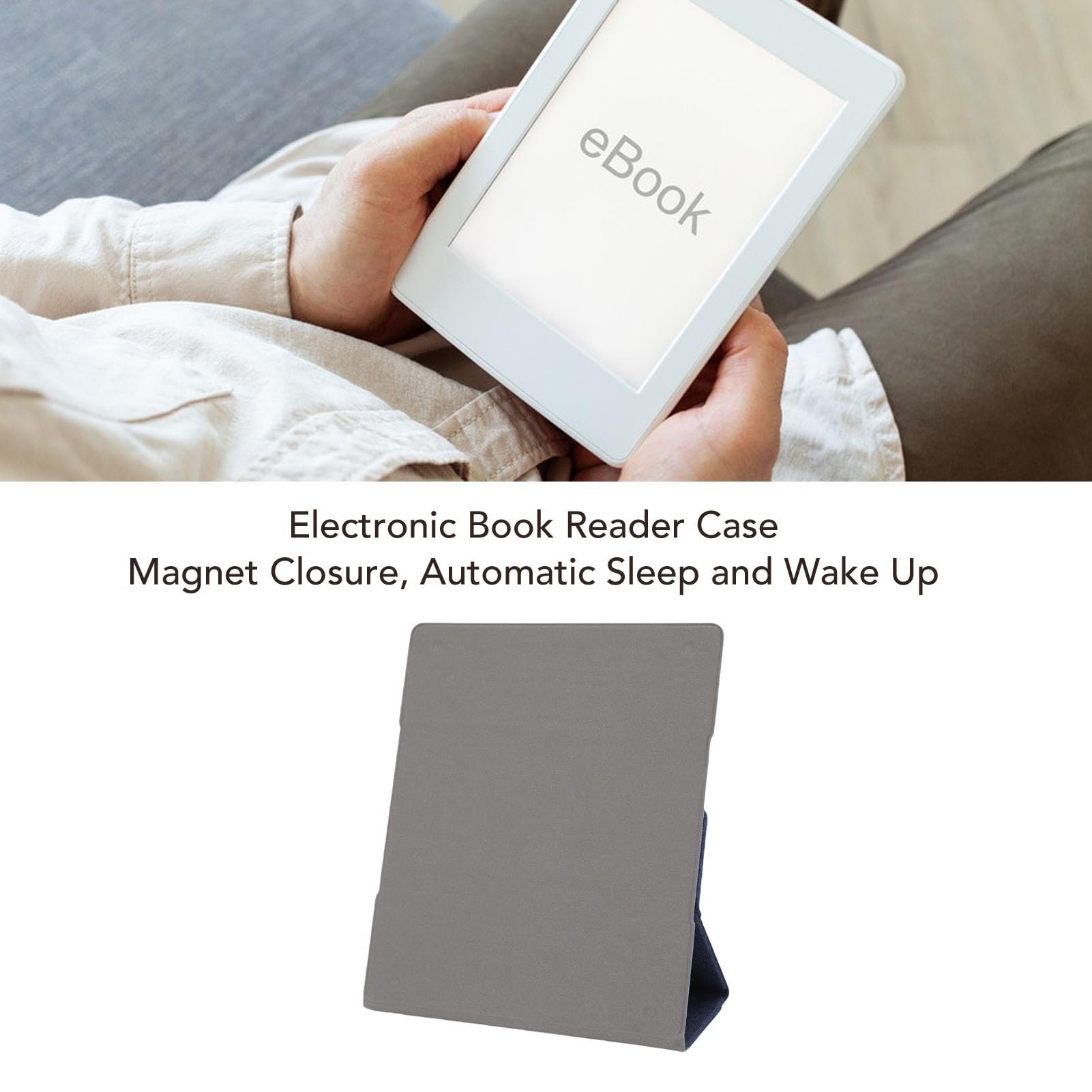 Custodia per Kindle Scribe, sottile, in pelle, con supporto magnetico, per e-reader da 10,2 pollici, per lettura in viaggio (blu)