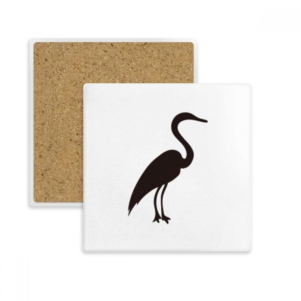 Coaster Coupe Héron Gris Noir dessous de verre absorbant
