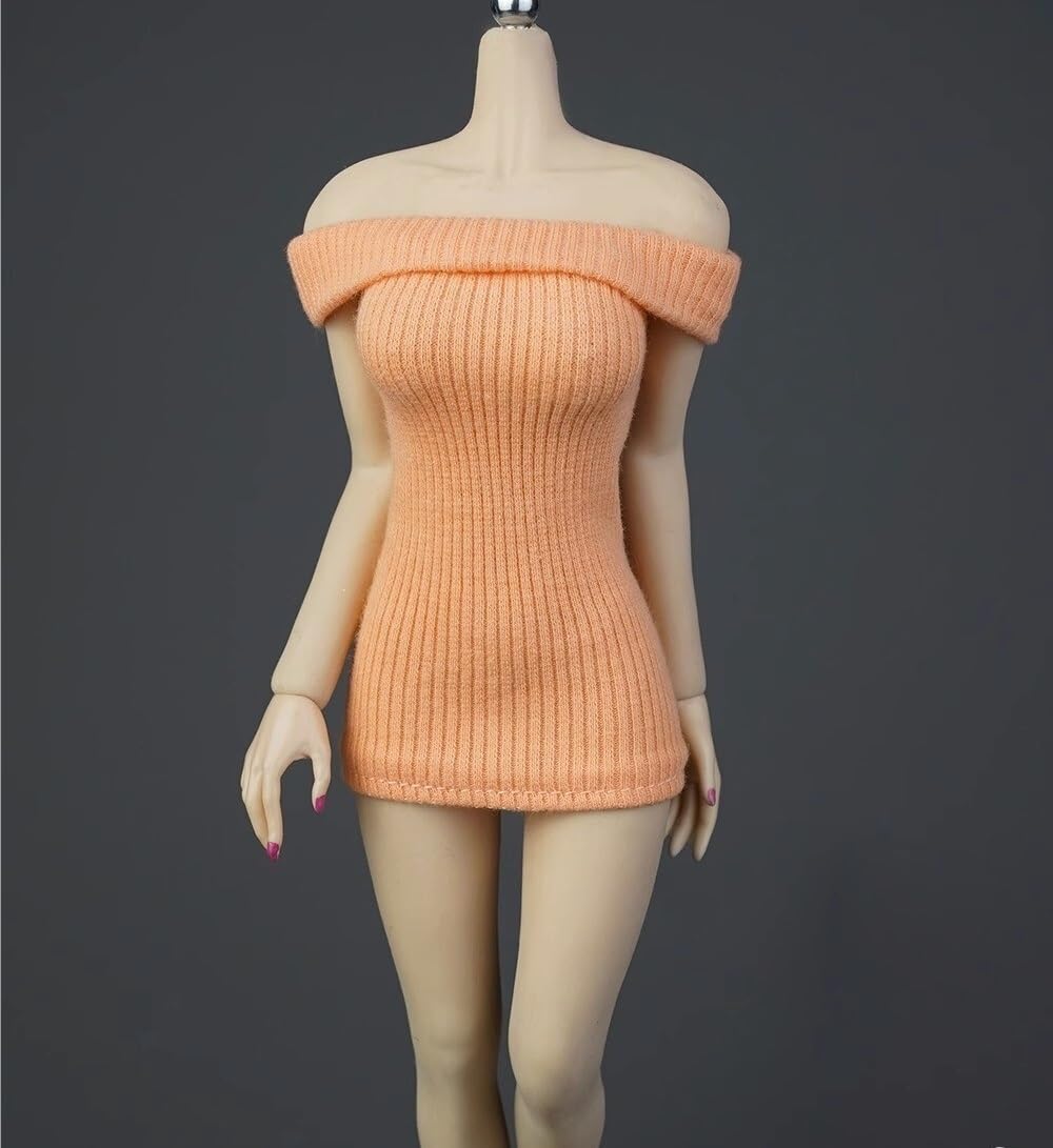 Figurine d'action vêtement 1/6 robe orange ajustée de 30,5 cm