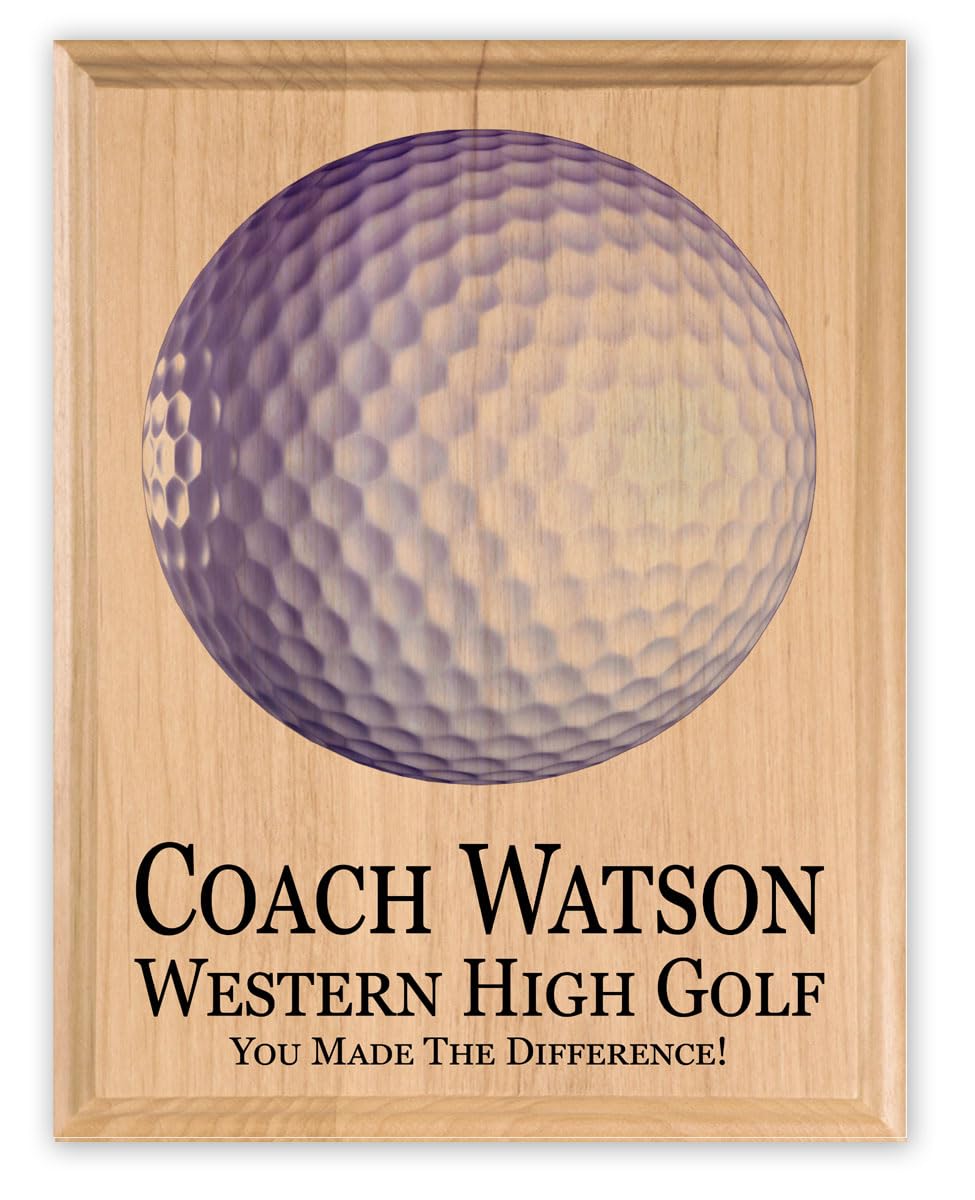 Golf Coach Gift Plaque Trophy