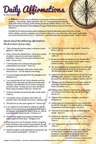 Daily Affirmations Poster Print Paperback – March 1, 2013