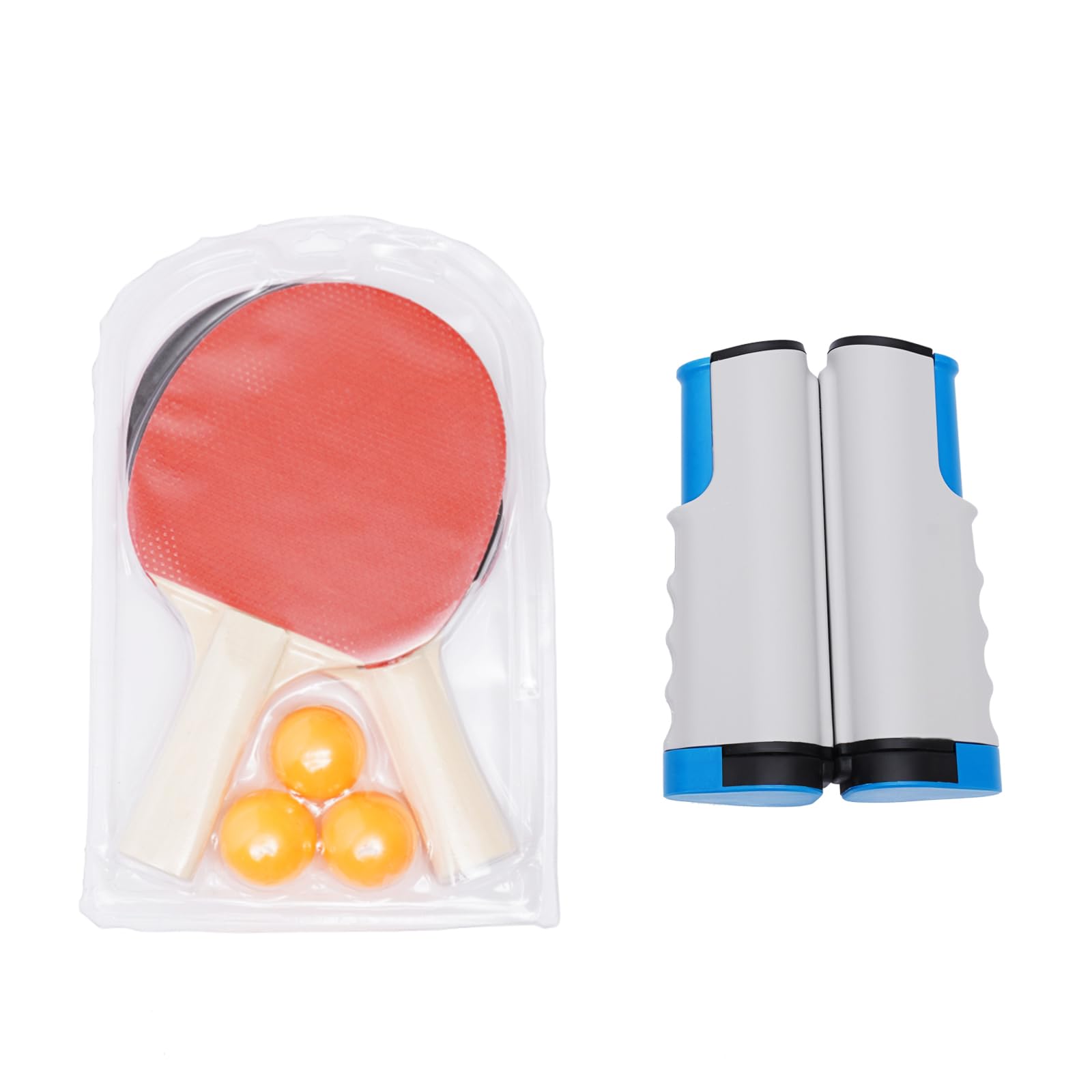 Mesa de ping pong plegable, mini mesa de ping pong con 2 raquetas, 3 pelotas y red de ping pong, mesa de ping pong para interior y exterior, 152 x 76 x 76 cm