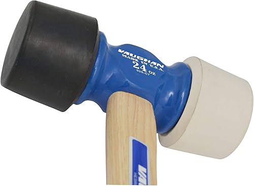 Miniatura 3 de Vaughan RM24 Mazo de goma profesional de 140 in con mango de hickory tratado con llama