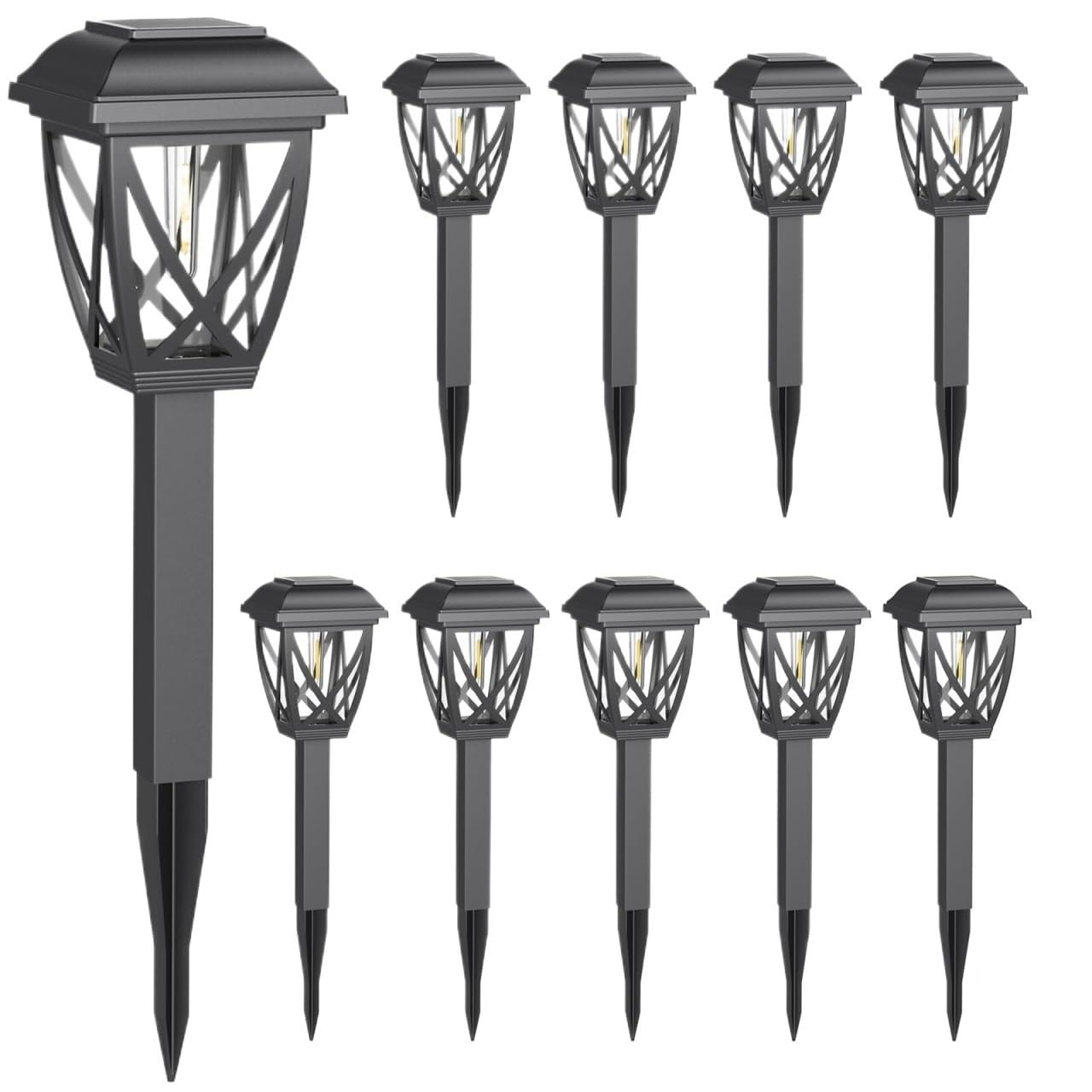 DANNMPX Solar Lights Solar Lights Outdoor Garden Waterproof Pathway For Outside For Yard Outdoor Decorations