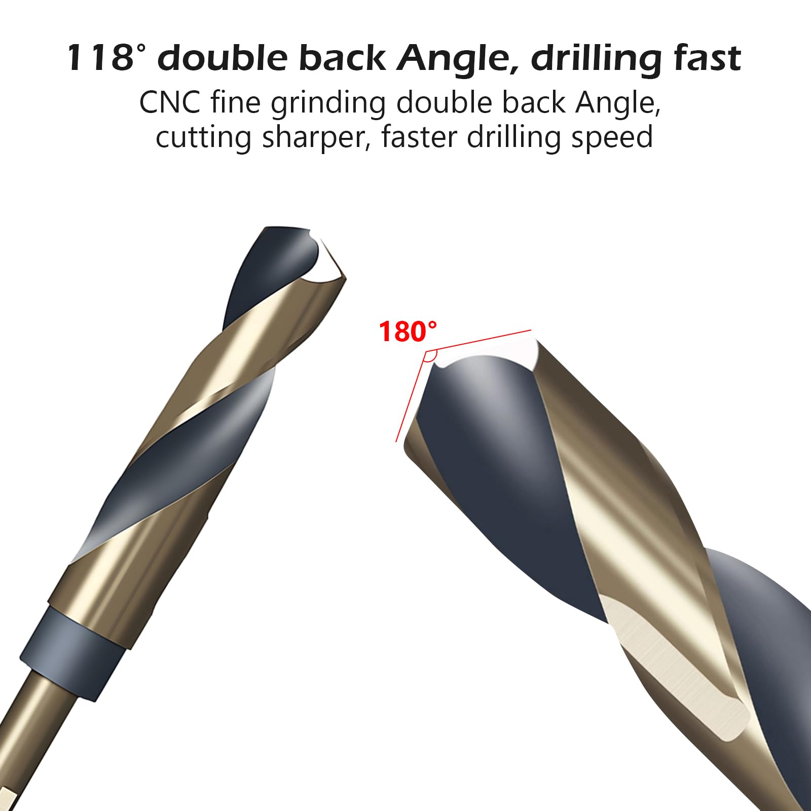 15mm Reduced Shank Drill Bit With 10mm Shank - HSS 4341 For Metal, Wood & Plastic Drilling