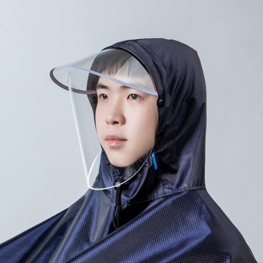 Hombre Mujer Ciclismo Bicicleta Bicicleta Chubasquero Capa De Lluvia Poncho con Capucha Impermeable A Prueba De Viento Movilidad Funda De Scooter Ligero Compacto Reutilizabl, Red, Single 2XL