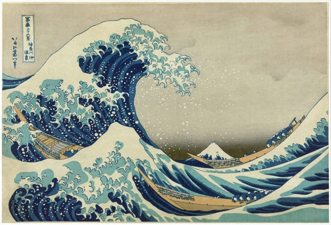 Bioprocess The Great Wave Poster Metal Sign Wall Decor Poster Metal Sign 8X12 Inches