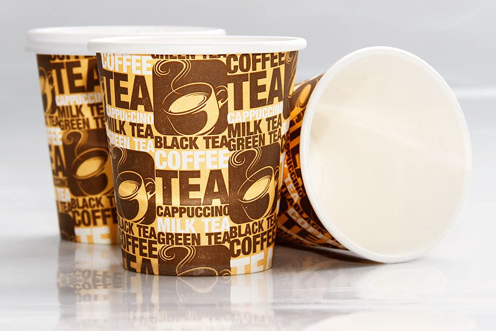 Hotpack Disposable Paper Heavy Duty Cup for Tea and Coffee and Cold Use 6.5 ounce, 1000 Pieces