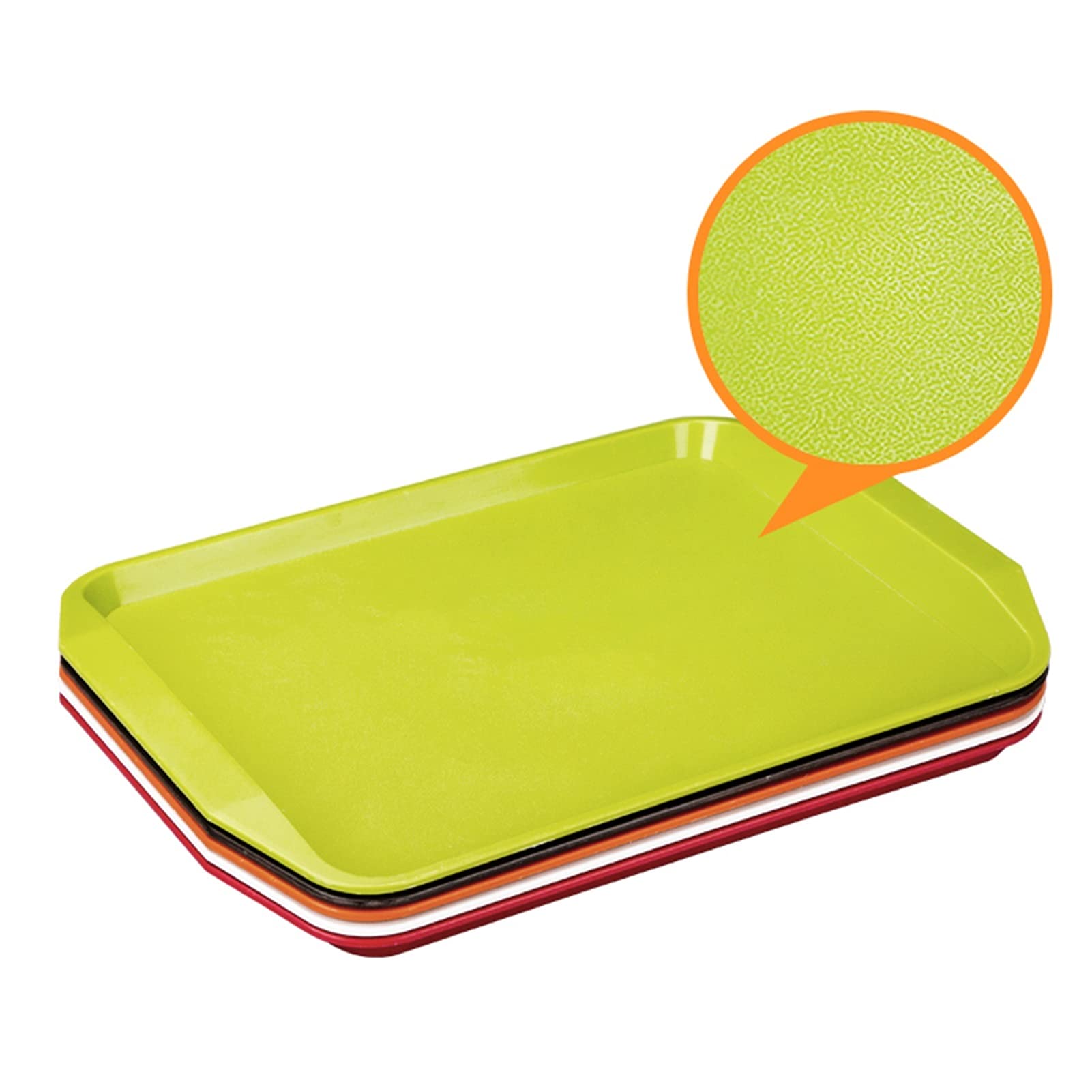 Bandeja rectangular multiusos para servir para fiestas de restaurante, mesa de café, cocina, 43 cm, bandeja antideslizante para comer y servir