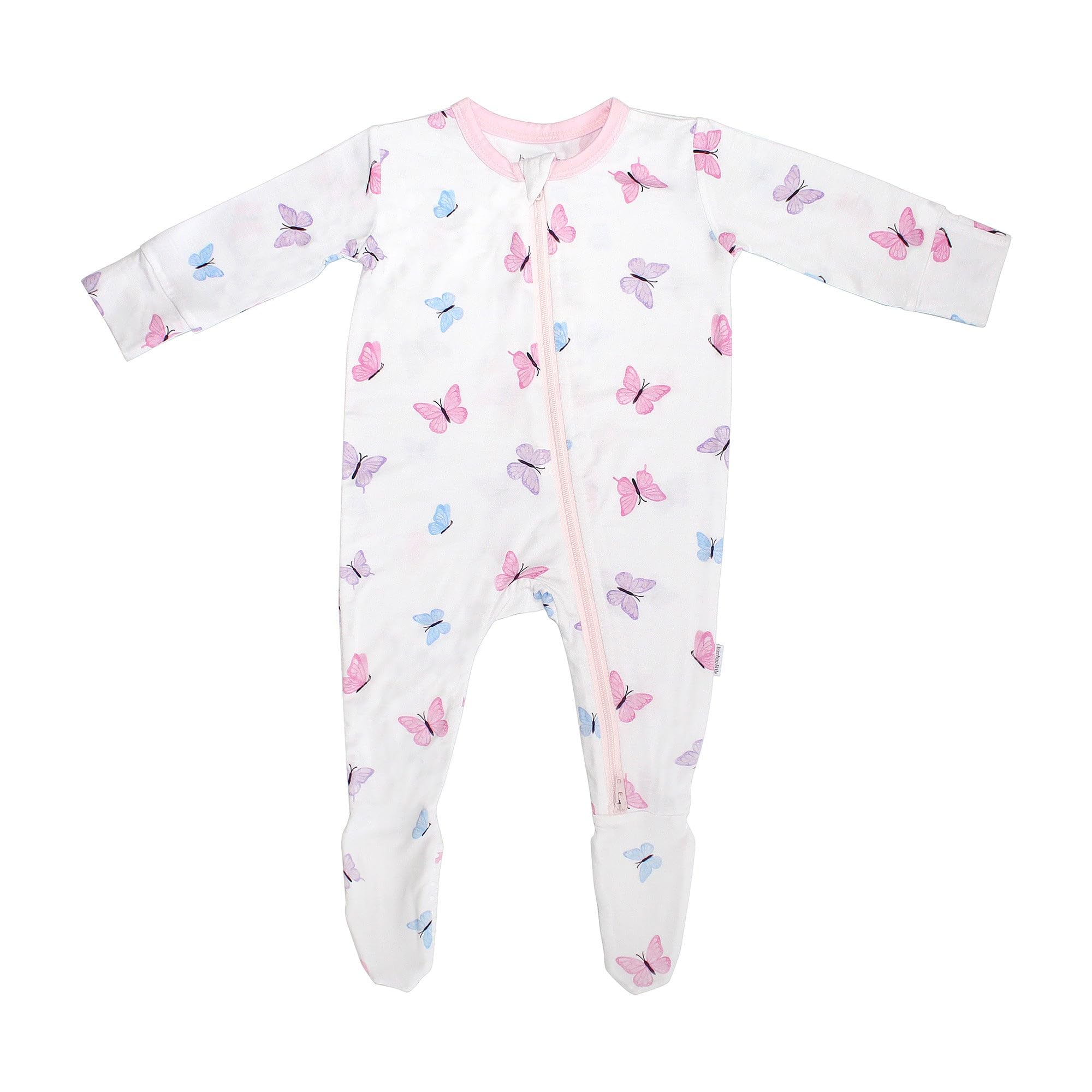 Soft Baby Bamboo Viscose Footie Pajamas, Zipper Closure, 0-24 Months