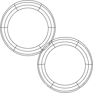 Again Products Large Big 2 Pack (14.25 Inch) Wire Wreath Frame Wire Wreath Making Rings Green for New Year Valentines Christmas Decoration
