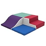 Factory Direct Partners SoftScape Toddler Playtime Square Corner Climber, Indoor Active Playset for Toddlers and Kids, Safe Soft Foam for Crawling and Sliding (4-Piece) - Parfait, 13232-140