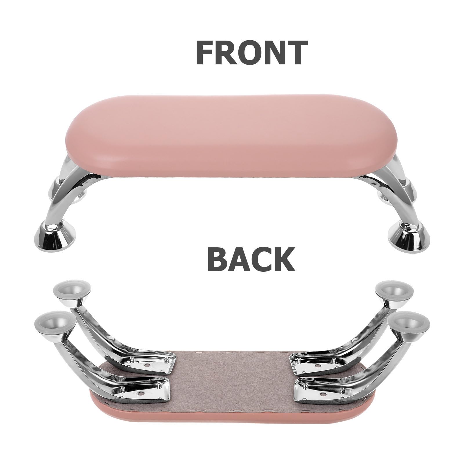 SHINEOFI Cuscino Poggiamano per Manicure in Pu e Ferro Rosa, Design Pratico e Facile da Pulire, per Nail Salon e Appoggia Mani per Unghie