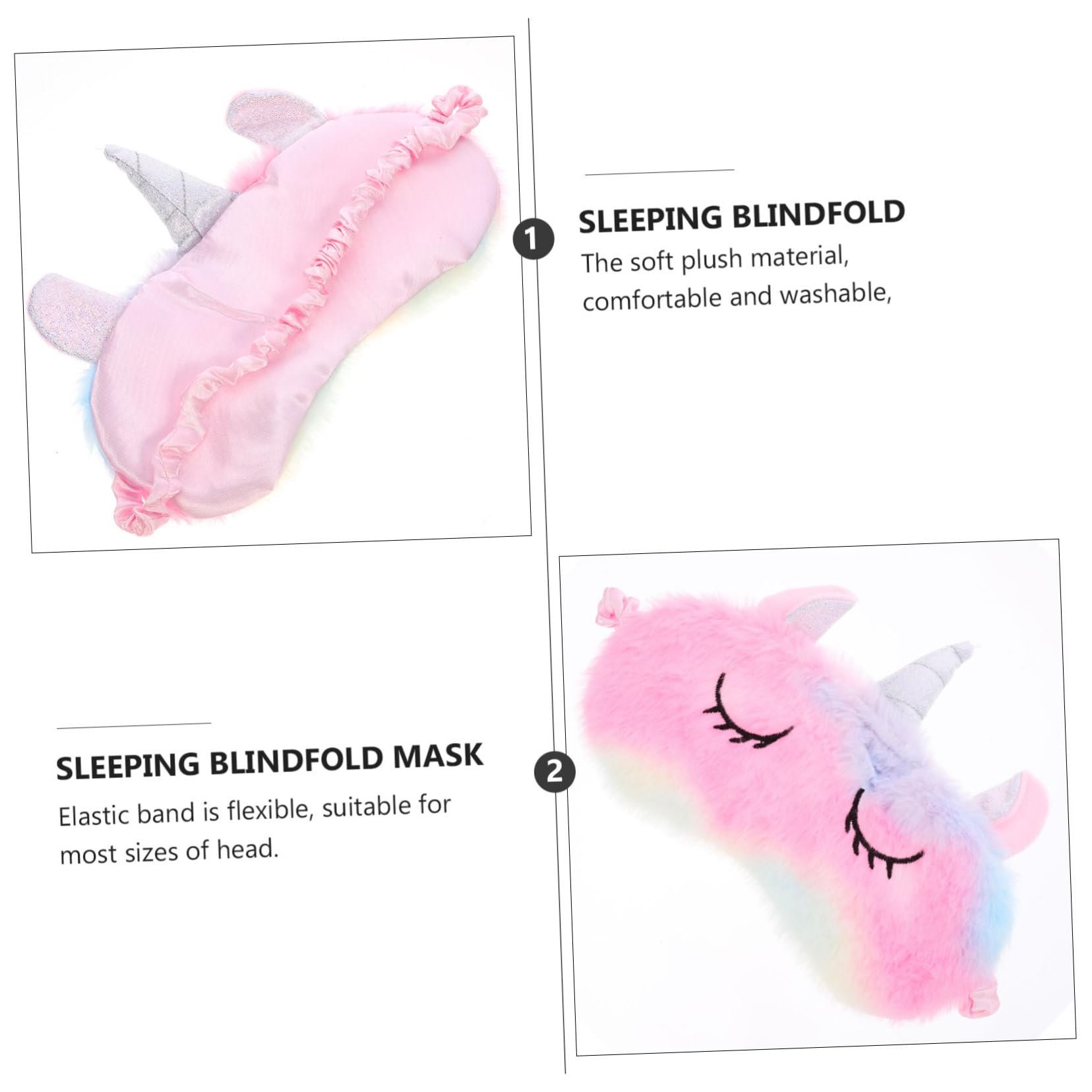 FOMIYES 3 Sätze Einhorn Augenklappe Schlafmaske Für Süßer Schlaf Schlafmaske Mit Kopfhörern Gesicht Augenmaske Schlafen Reise n-cartoon Baumwolle 6 Stücke * 3