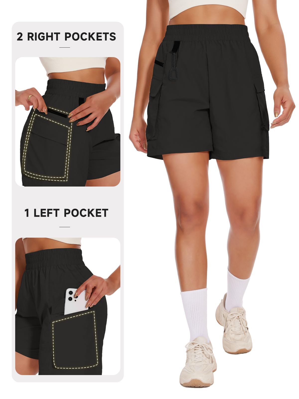 VUTRU Women's Hiking Cargo Shorts 6.7