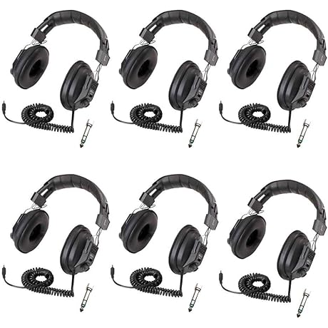 Califone 3068AV Switchable Stereo/Mono Headphones (6-Pack Bundle)