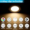 WiFi 9W RGBW LED Recessed Ceiling Light Dimmable 700LM with Remote Control, LED Downlights for Ceiling for Living Room, Kitchen, KTV, Bars, Compatible with Amazon Alexa/Google Home (10 Packs) [Energy Class G]