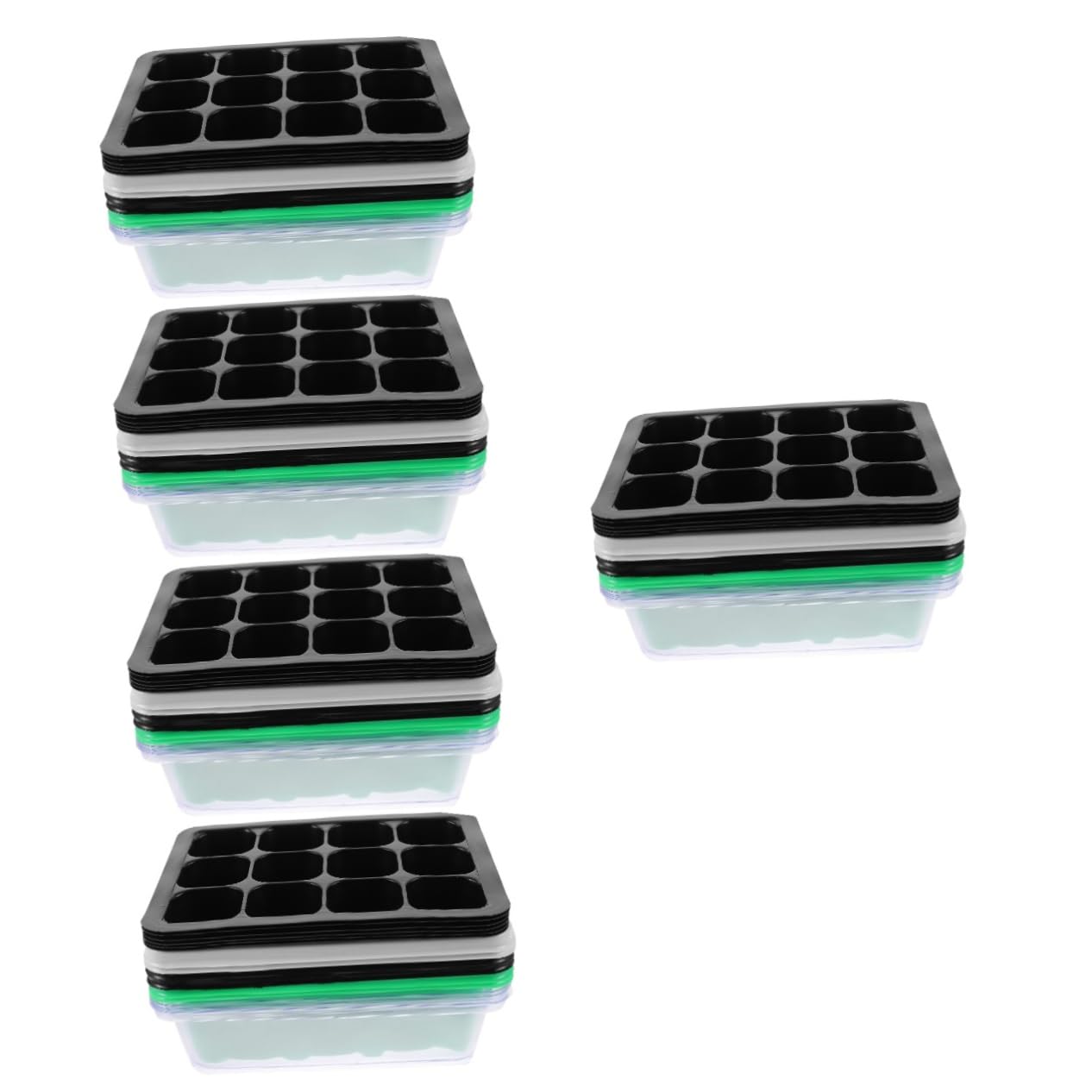 Sosoport 30 Pièces Boîte à Semis Tasse De Nutrition Plantes Plateaux De Culture De Plantes en Pots Récipient Couvercle Plateaux De Démarrage pour Plastique