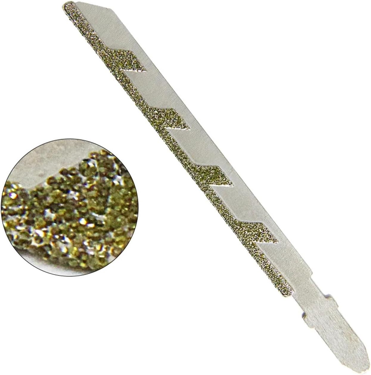 5pcs 100mm 4" T Shank Jigsaw Blades Diamond Coated Jig Saw Blade Set Masonry Granite Tile Cutting Power Tools Accessories