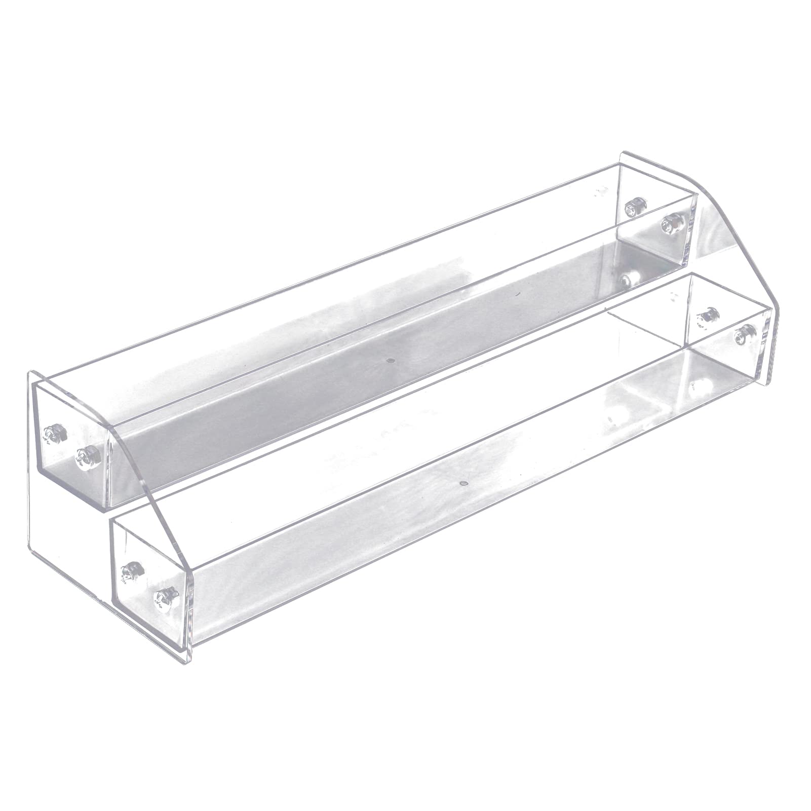 Saycker Organizzatore per smalti a 2 ripiani in acrilico trasparente, per smalto, a trapezio (trasparente)