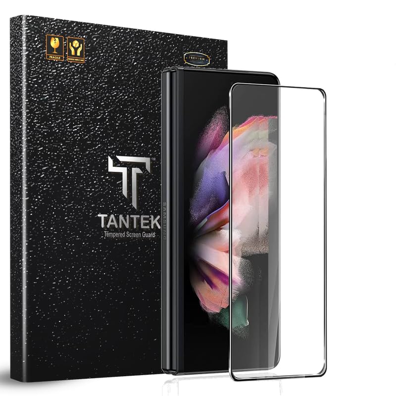 Image of TitanGuard Tempered Glass Screen Protector Guard for Samsung Galaxy Z Fold 3-9H Hardness, Military Grade, Anti-Static, Easy Installation Kit - 1 PACK