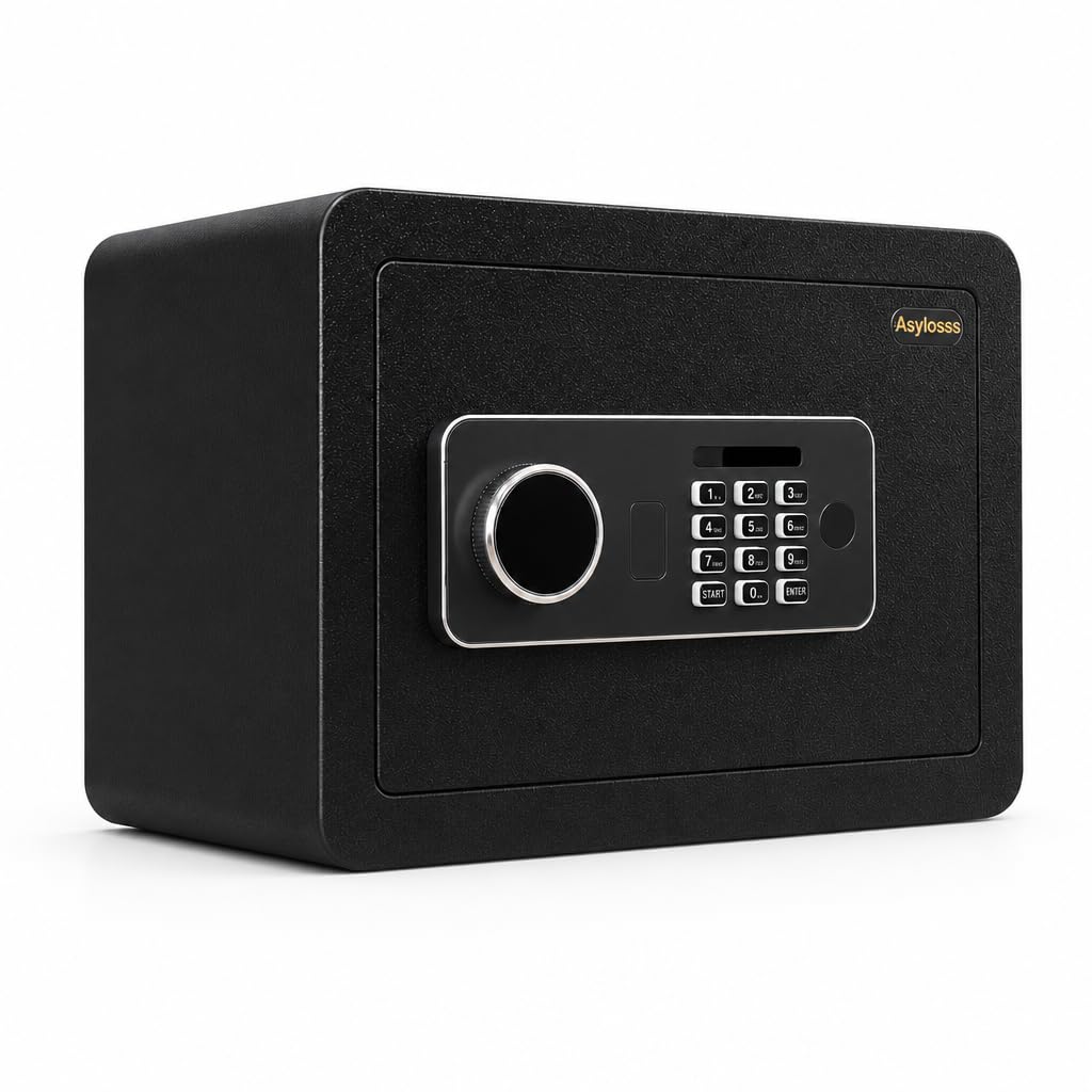 Caja fuerte digital de 22 litros para el hogar, caja fuerte electrónica con teclado, caja de acero antirrobo para objetos de valor, joyas, dinero en efectivo y documentos, montaje en pared