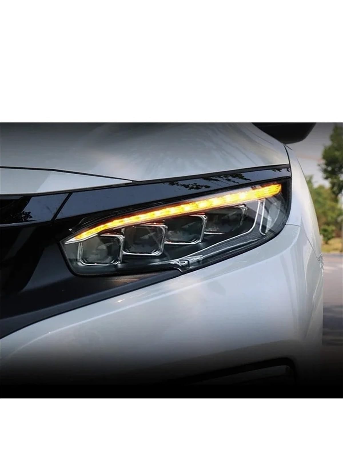 Faro Anteriore per Auto per Honda Civic di Decima Generazione 2016-2021 Faro proiettore Luce Diurna Accessori automobilistici Luci per Auto Gruppo Ottico per Auto
