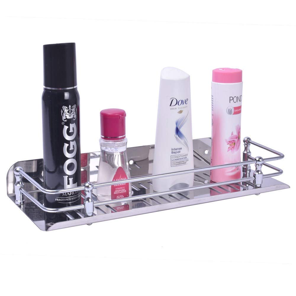 Planet Stainless Steel Multi Purpose Bathroom/Shelf/Rack/Kitchen Shelf/Bathroom Accessories (12 Inches) Wall Mount