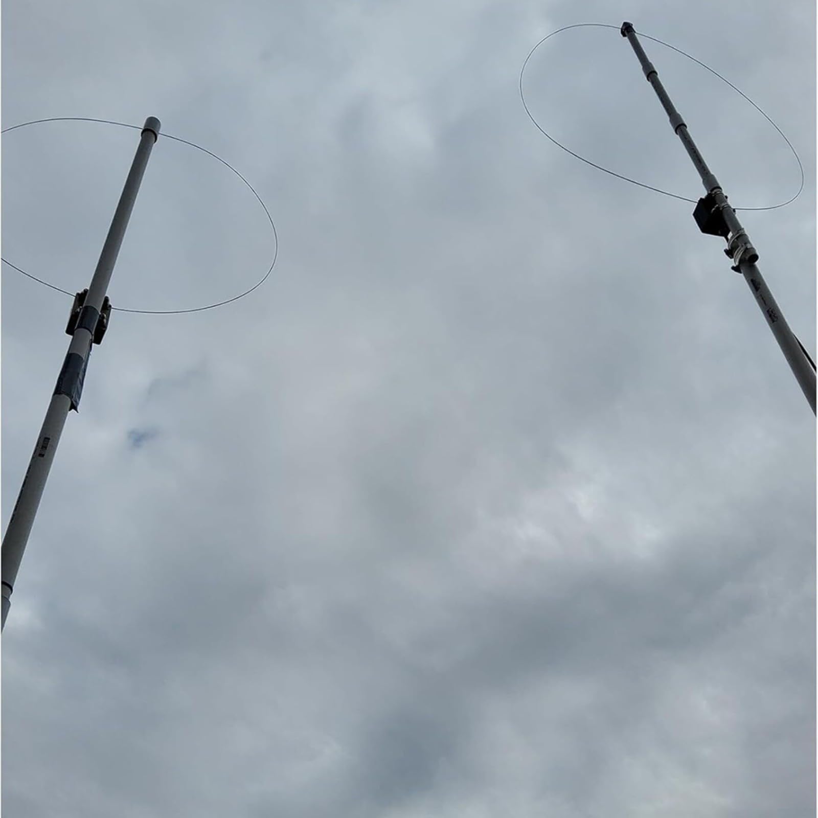 K-480WLA Antenne annulaire active plage complète 500 kHz-1 GHz avec gain 0-30 dB, port de charge de type C, pour Tecsun Sangean pour icom pour récepteur à onde courte Yaesu, 68 cm de diamètre (5 m)