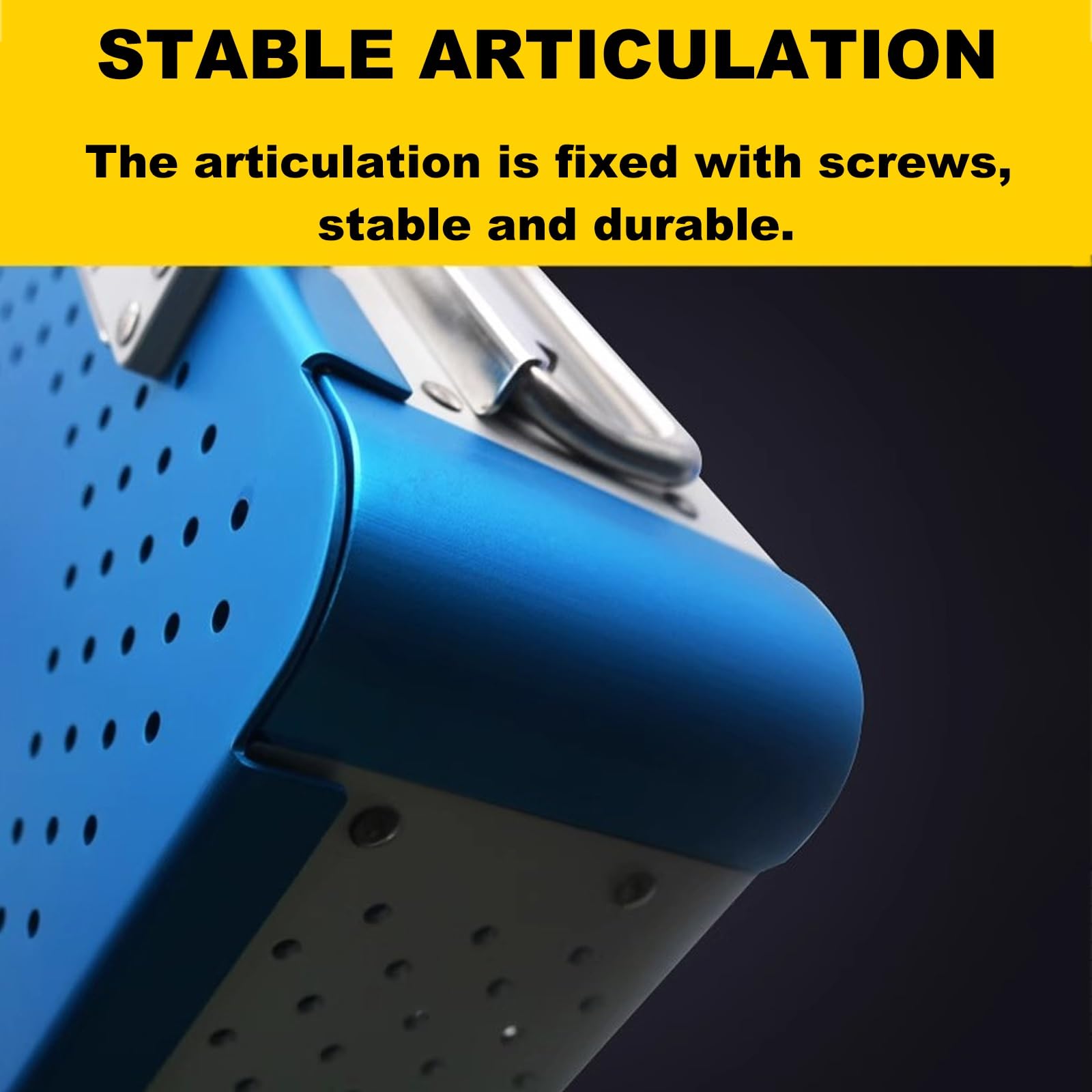 Caja Esterilización Instrumentos Médicos Aluminio con Almohadilla Silicona | Aleación de aluminio resistente, ideal para quirófanos y clínicas dentales(Blue)