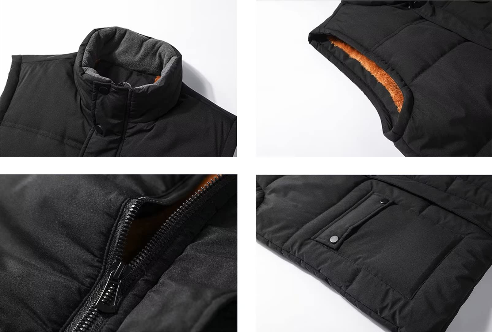 Rivccku Gilet Sportivo Uomo Multitasche Esterno Ad Asciugatura Rapida Gilet Primavera Senza Maniche con Collo Alto