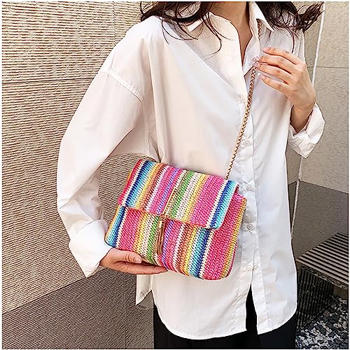 Straw Crossbody Handbag, Soft Underarm Shoulder Bag for Women - Large Capacity, Suitable for Vacation Travel Daily (Color)4