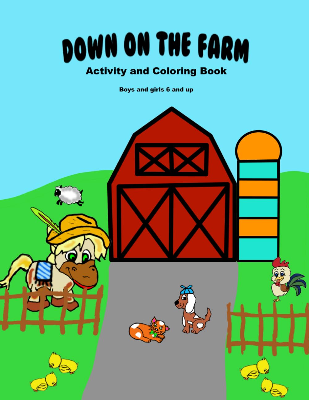 Down on the Farm Coloring and Activity Book