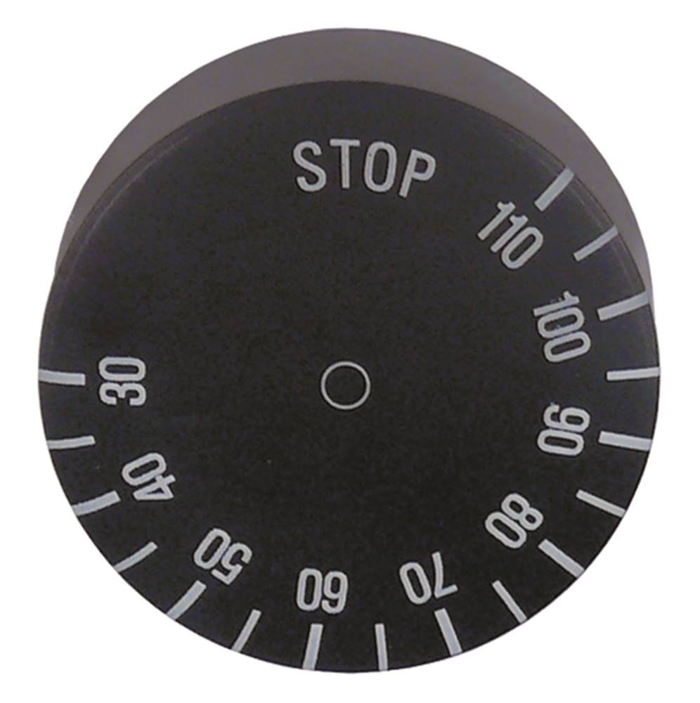 Produktbild von Cewal Thermostat-Knebel 45mm Silber – Für Achse 6x4,6mm, Drehwinkel 270°, 30-90°C, Max. 90°C