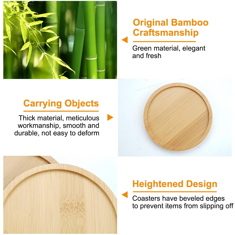 Bambus Untersetzer Rund fr Glser 6er Set,Coasters for Drinks mit Halter, Untersetzer Glser Waschbar,Bambus Glasuntersetzer Zarte,10cm Bambu  Tassenuntersetzer,Holzuntersetzer fr Getrnke,Bar,Tassen : Amazon.de:  Kche, Haushalt & Wohnen