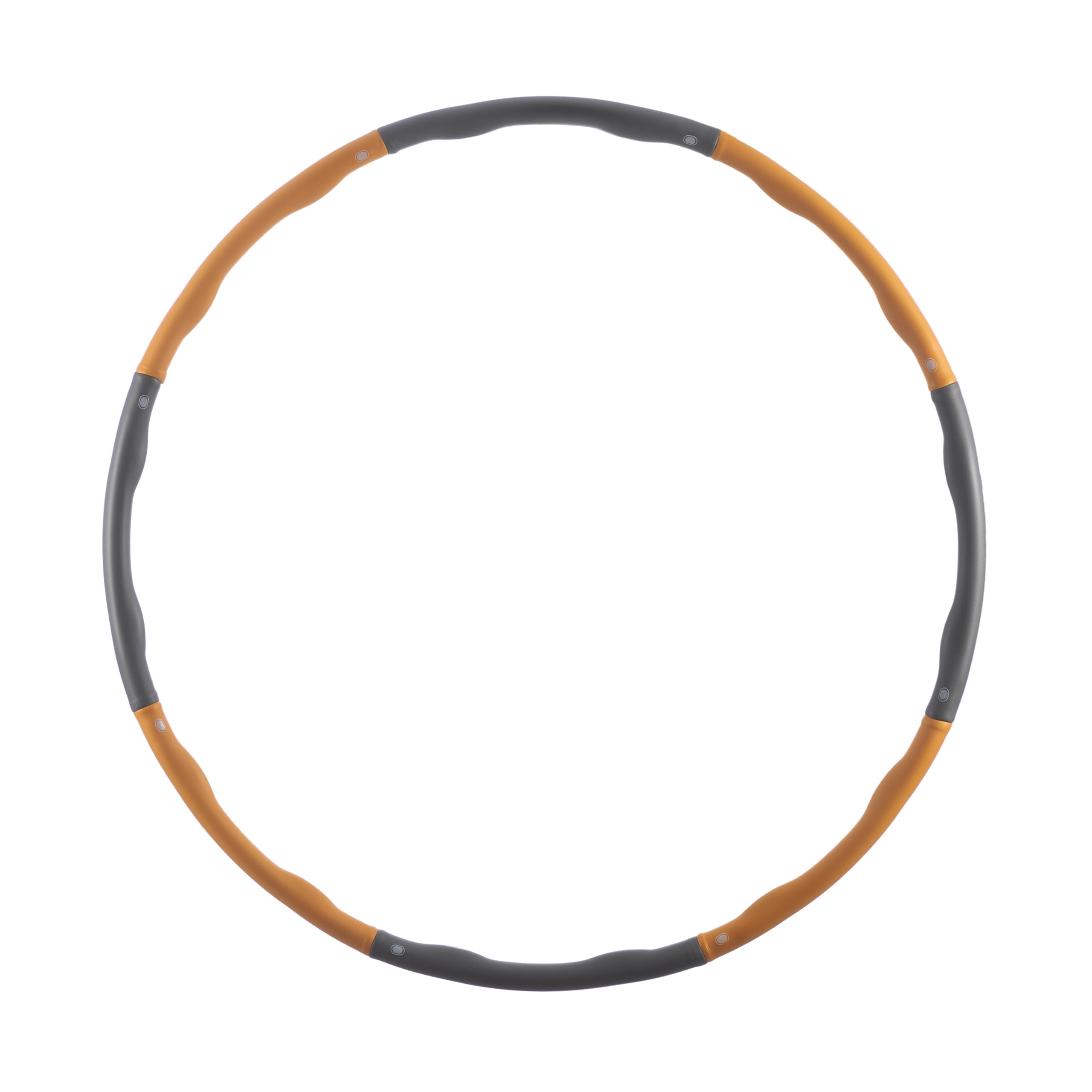 InnovaGoods - Anneau de Fitness O-Waist Démontable et Recouvert de Mousse, Aide à Affiner Jambes et Taille, Adaptable 3 Diamètres, pour Pilates Yoga Gym, Orange, Taille 1, Mousse