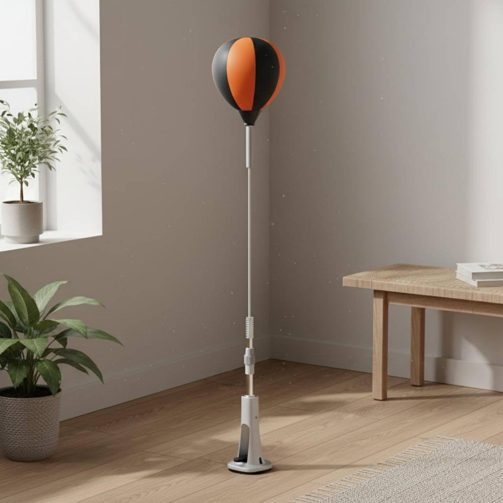 Training Punching Ball Bersaglio da Pallone da Allenamento Sacco Reattivo Attrezzatura da Fitness con Struttura Compatta E Base Zavorrata Adatto per