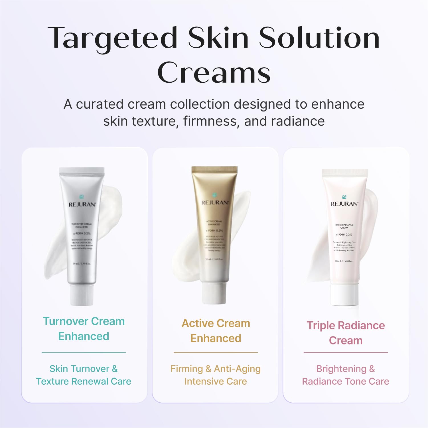 REJURAN Crema Idratante Triple Radiance 50 Ml Dot C Pdrn 0,2% Con Niacinamide E Pantenolo, Idratante, Tono E Consistenza, Per Una Pelle Liscia, 1,7 Fl Oz (Confezione Da 1) Bianco | Con Niacinamide E Pantenolo, Tono E Consistenza, Per Una Pelle Liscia, Con