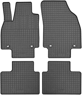 CIKCar Set Tapis de Caoutchouc Compatible avec MG ZS II Hybrid+ 2024- (4-pièces + Points de fixage), Noir
