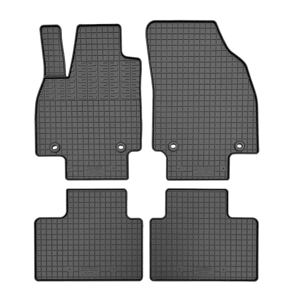 CIKCAR Satz Gummimatten kompatibel mit MG ZS II Hybrid+ 2024- (4-teilig + Montagesystem), Schwarz