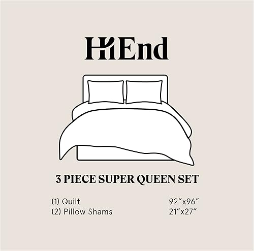 Miniatura 5 de HiEnd Accents - Juego de edredón de 3 piezas con fundas de almohada, tamaño Super Queen, color azul sólido, ropa de cama de lujo de estilo