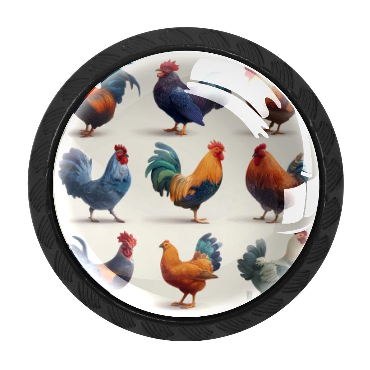 Heoeh Multi 14 4 Pcs Kitchen Cabinet Knobs, Chicken Rooster Drawer Knobs Dresser Handles