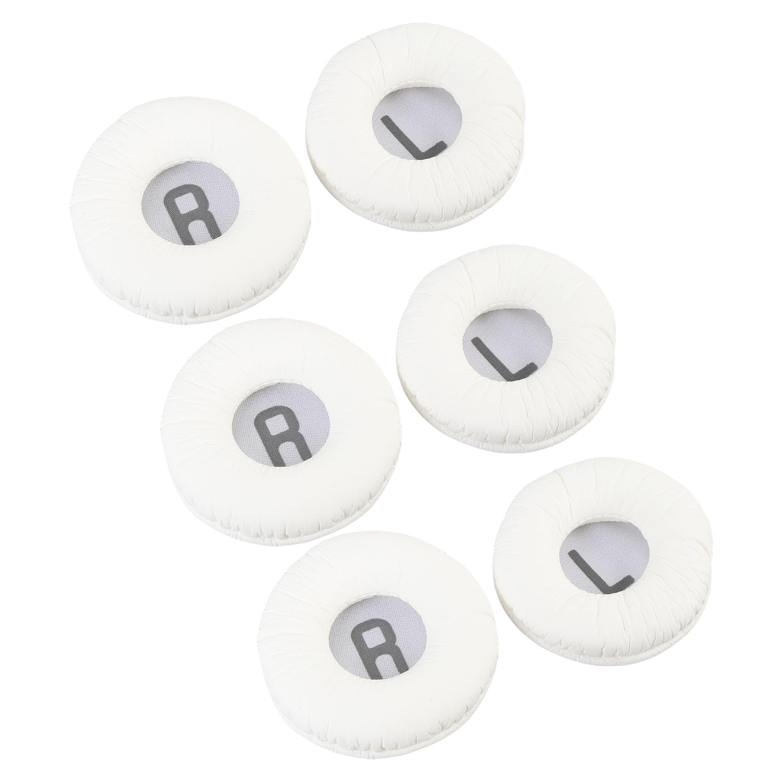 SIXRUN Cuscinetti di Ricambio per Cuffie, 3 Paia Memory Foam (WHITE)