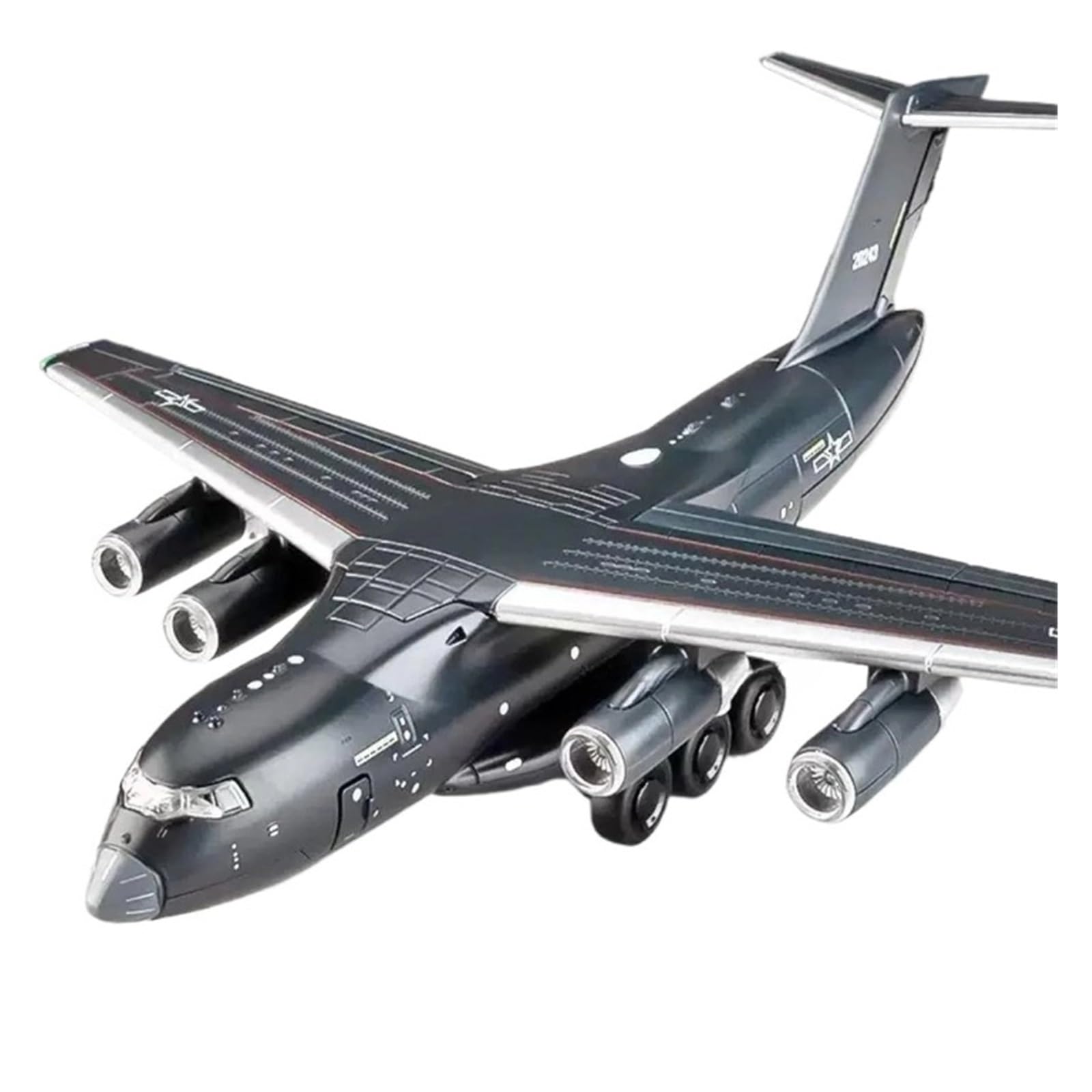 Modello in Piccola Scala Aerei 1:180 per Y-20 Modello di Aereo da Trasporto Pressofuso in Lega Luce Sonora Porte Aperte Tirare Indietro Ornamento Kit di Costruzione di Modelli