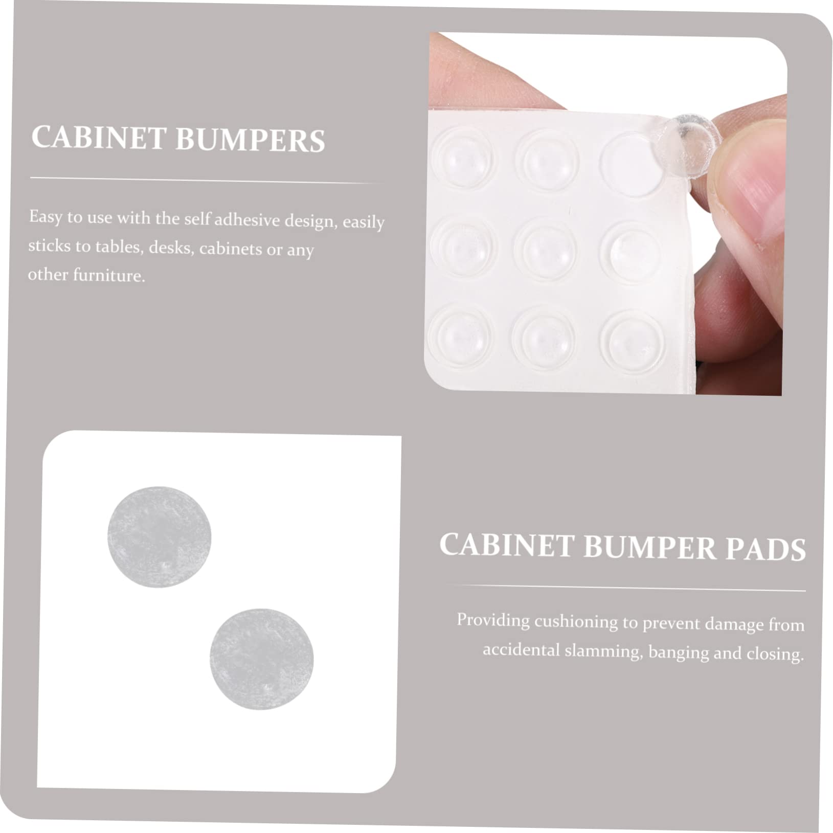 VILLCASE 5 set Paraurti Anticollisione In Particelle Colloidali Per Porte Di Mobili Da Cucina Cuscinetti Per Porte Paraurti Silenziosi Per Mobili Da Cucina Ante Di 2 fogli*5
