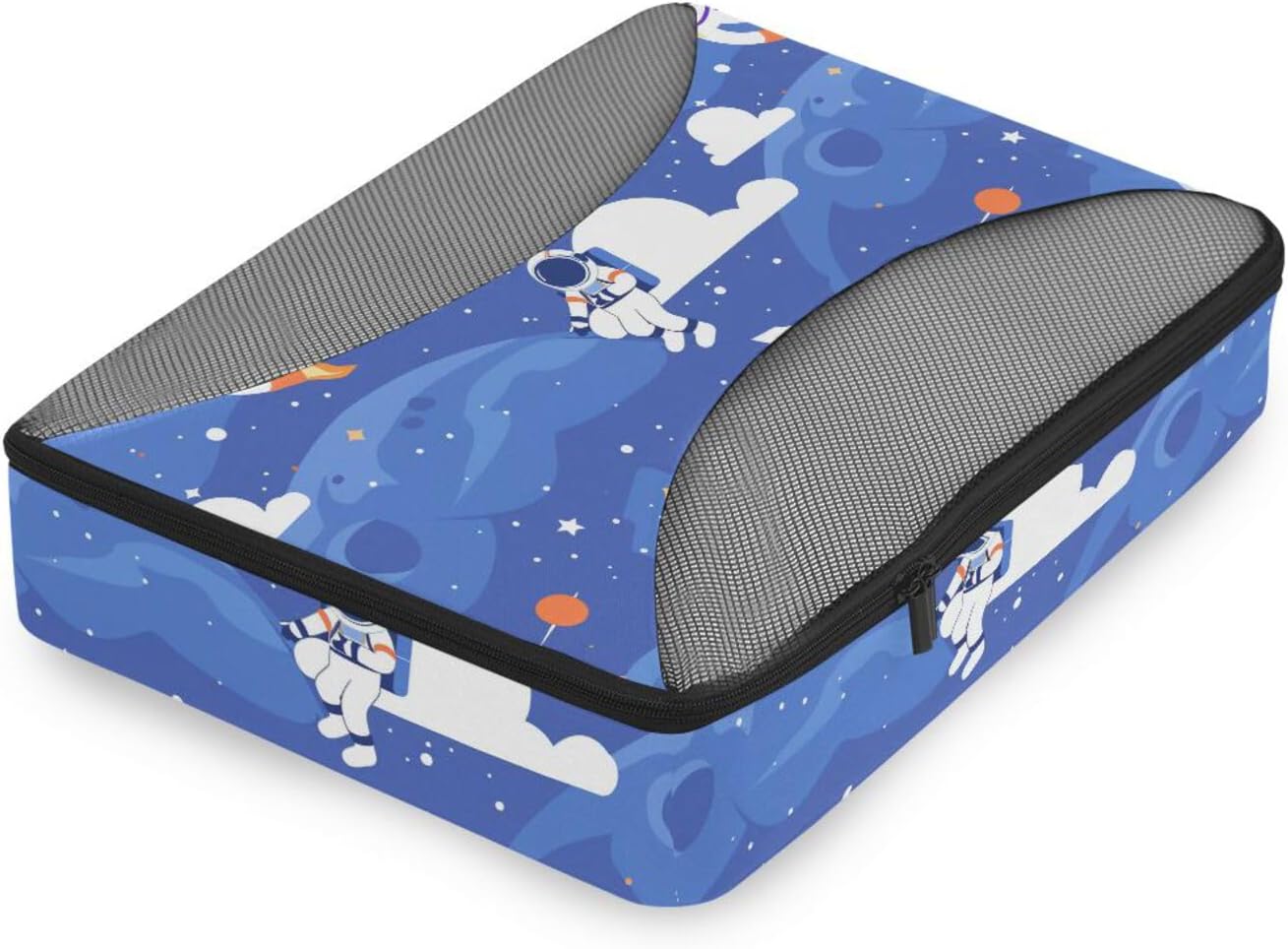 Cartoon Astronaut 4 Pcs set organizers and storage Mesh Travel Essentials portable luggage packing cubes