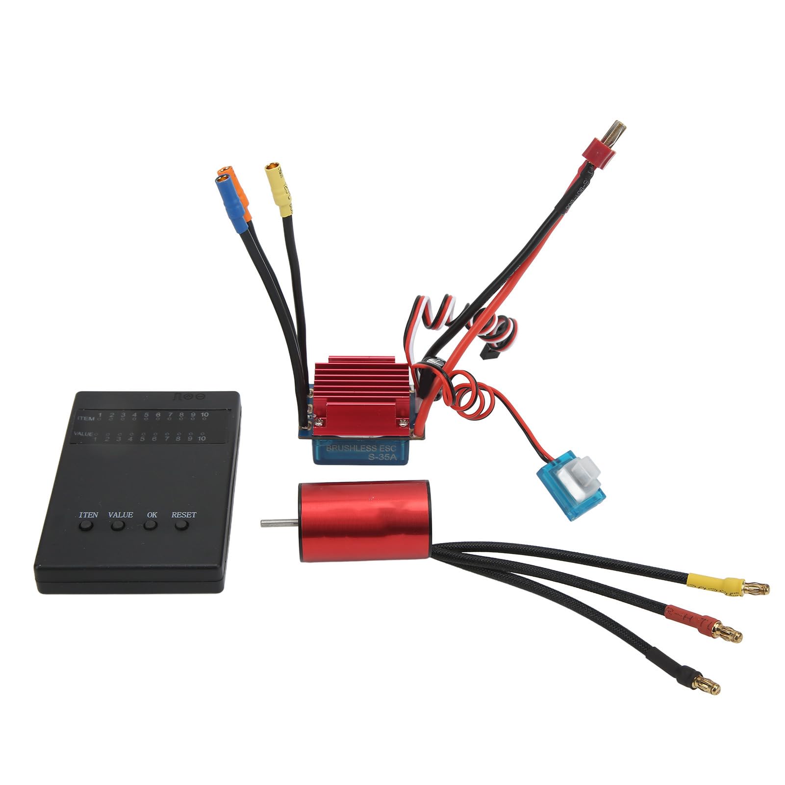 RC Brushless Motor ESC Combo, Multi-Protection RC Brushless Motor Kit, 1/16 RC con Tarjeta de Programación