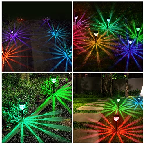 Smy Lighting Led Solar Light Outdoor, 6 Packs Solar Pathway Lights Multil Color Changing Waterproof Ip65 Auto On/Off Solar Landscape Lights/Path Lights For Lawn, Back Yard And Walkway Decorative #TOP6