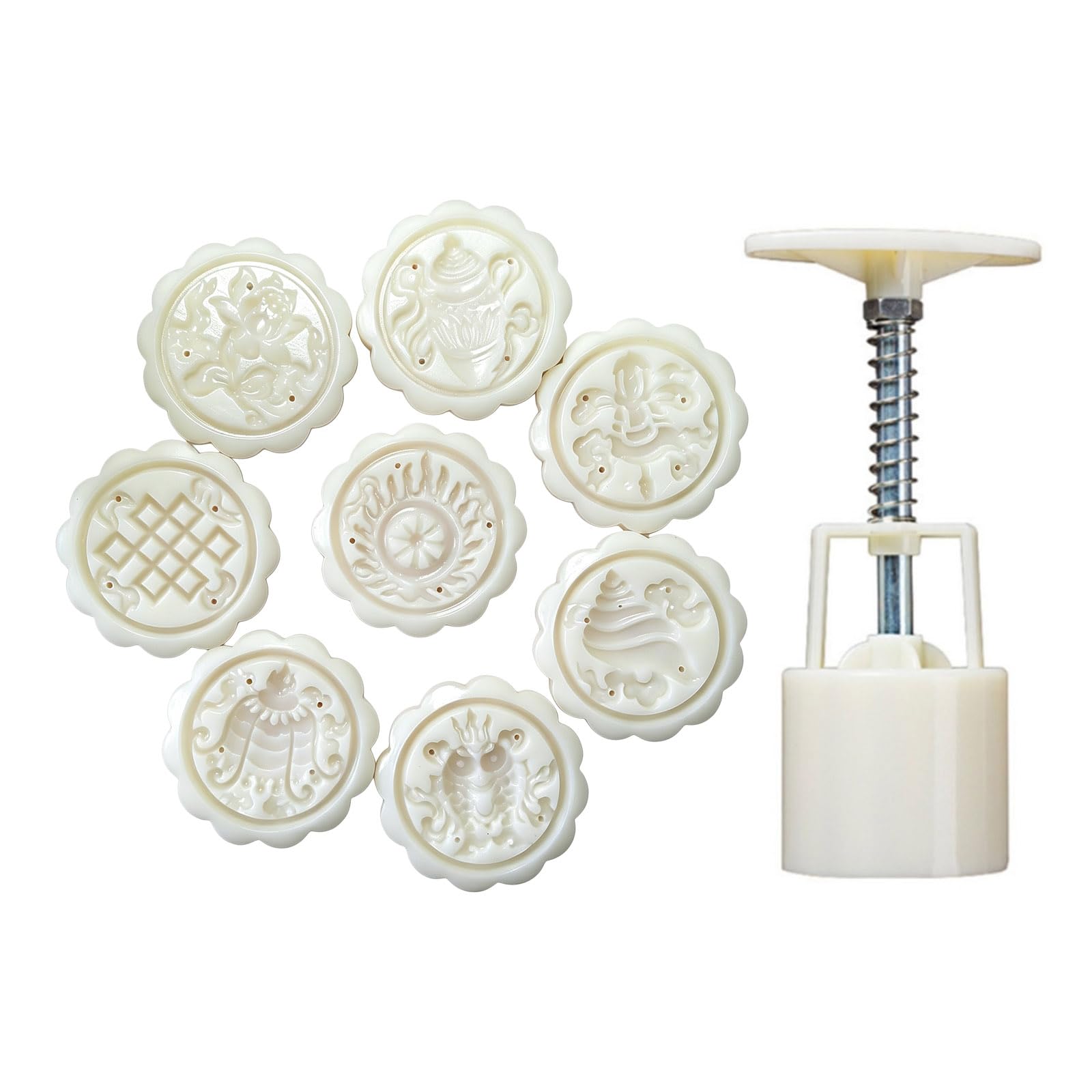 PANGBOER Cartoon Dessert Molds 3D Pastries Making Molds Chinese Patterns Baking Tool ABS Texture Dessert Press for Various Cake ABS Baking Cast