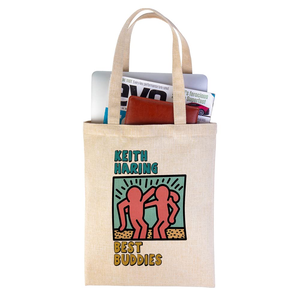 Trendy Printing Haring Tote Bag,Small Tote Bag for Women,Aesthetic Tote Bag and Cute Pattern Shopping,Beach,Travel Tote Bags (12x14 in,Color-7)